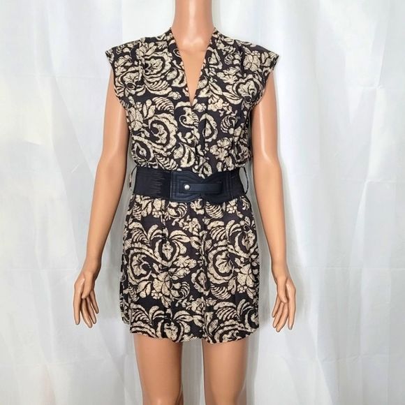 Annabelle- Capsleeve Botanical Print Mini Dress, Sz. Medium - Picture 1 of 13